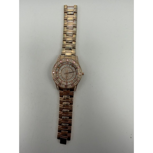 Victoria Wieck B9825 Rose Gold New Battery Ladies Pave Watch 38MM 6.5\